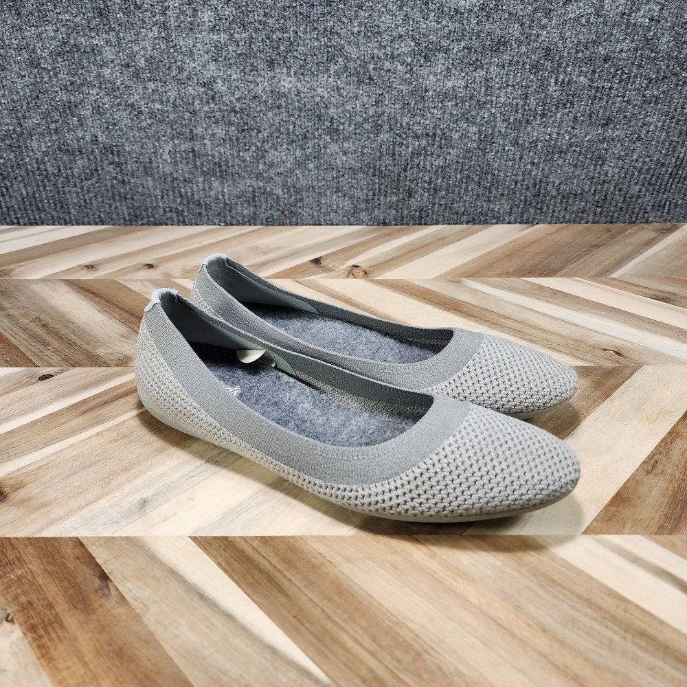 Allbirds Tree Breezers Womens Size 9 Mist Gray Knit Ballet‎ Flats Shoes